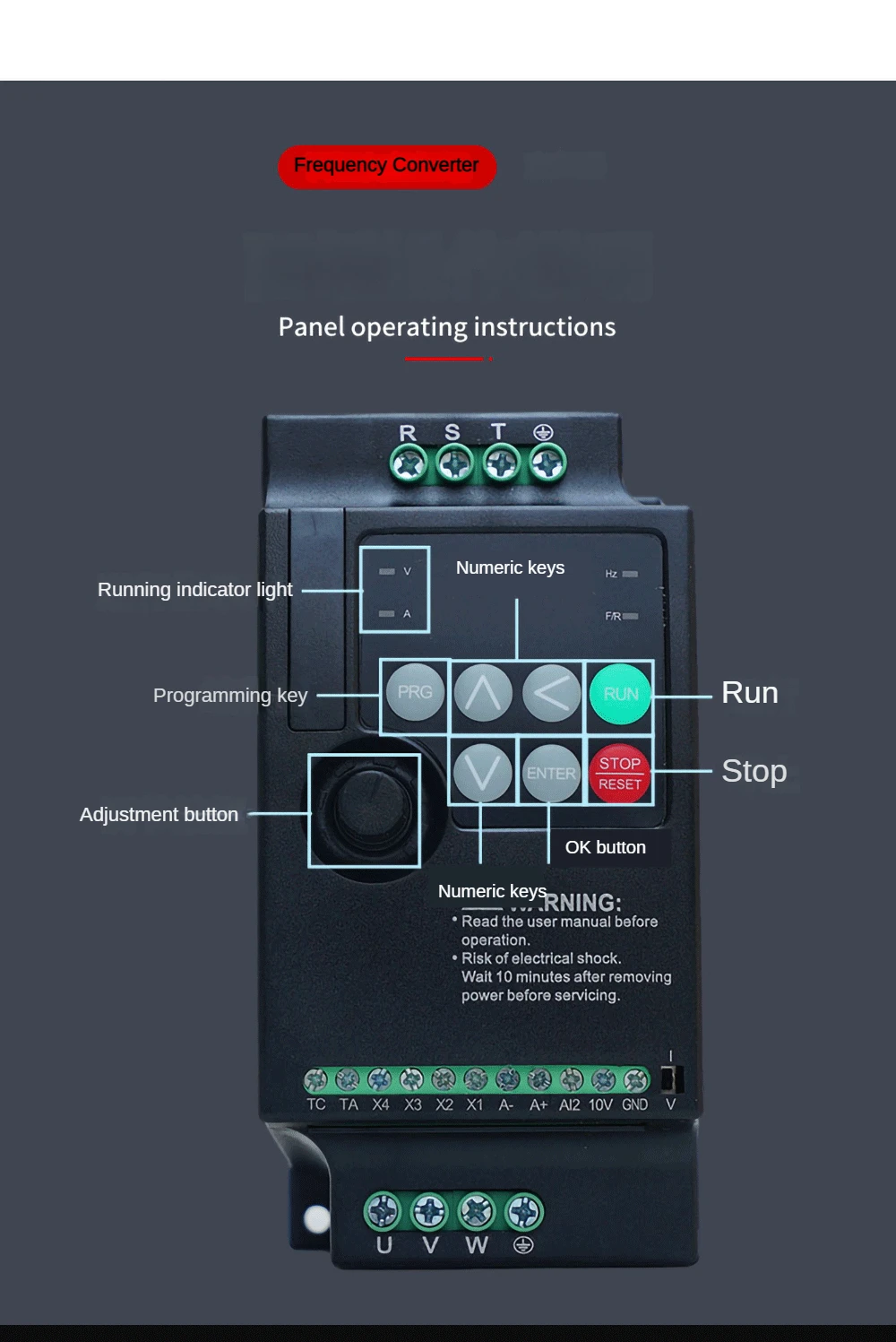 VFD HE200 Inverter 1.5KW/2.2KW/3.7KW/5.5KW Frequency Inverter Converter Variable Drive 3P Output Speed Controller For Motor CNC