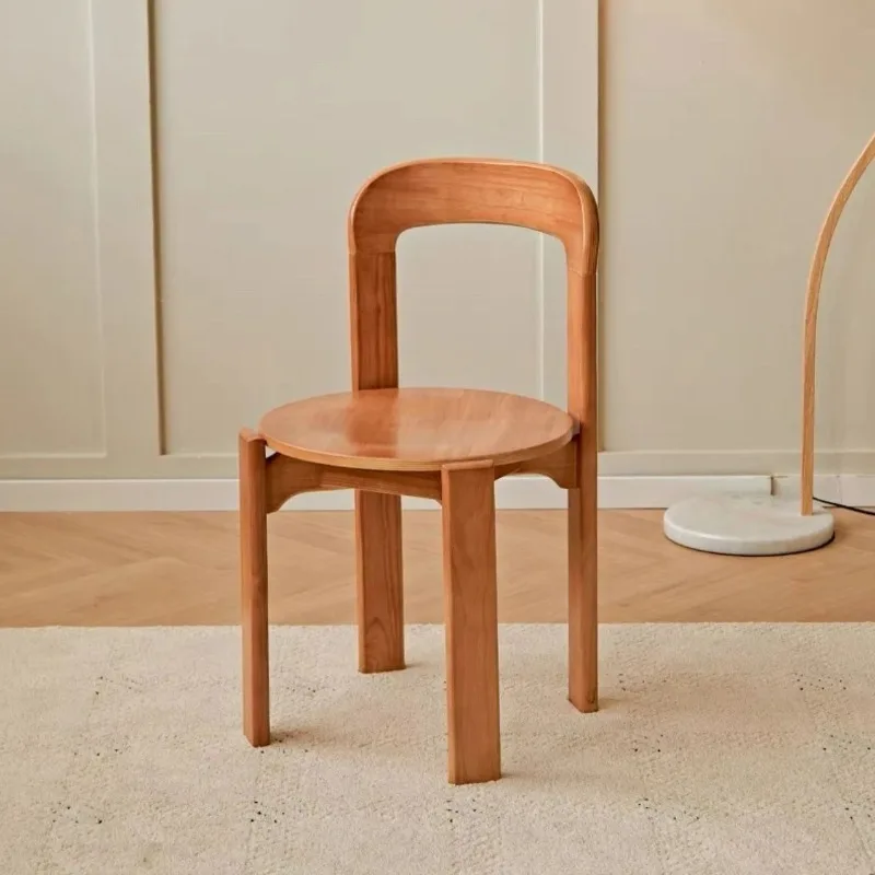 Modern Minimalist Dining Chair Molded Resin Integrated Design Multiple Color Options Sturdy Accent Chair for Dining Room