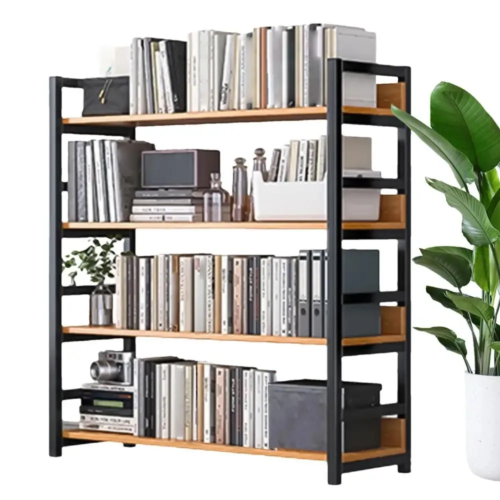 5 Tier Metal Frame Bookshelf Organizer Multi-layer Storage Rack Shelves Living Room  Kitchen Office Display Rack Bookshelf