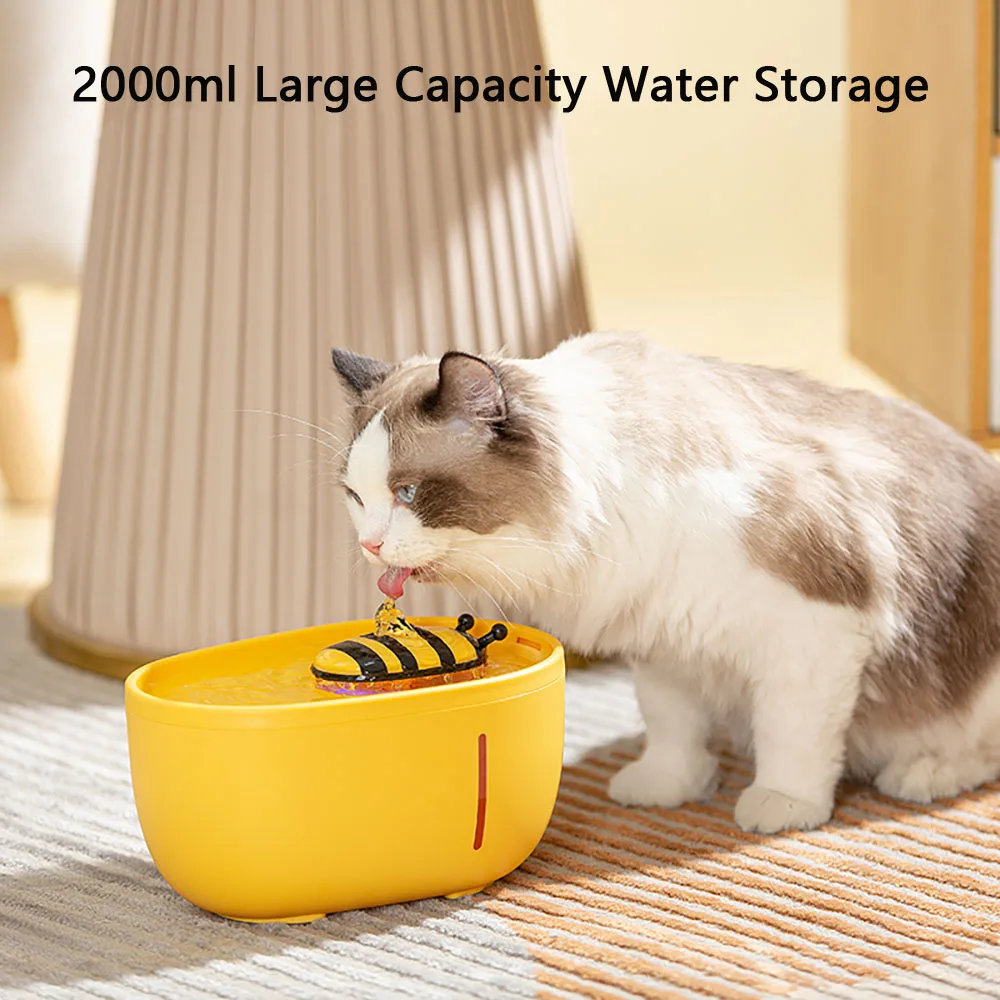 Cat Water Fountain Auto Filter USB Electric Mute Drinker Bowl 2L Recirculate Filtring Drinker for Cats Dog Pet Water Dispenser