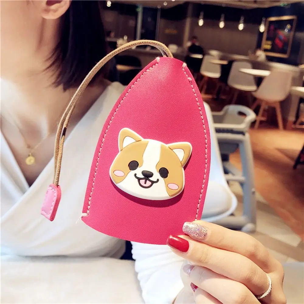 Cartoon Animals Corky Bag Women Car Key Keychain Pouch Key Wallets Pull Type Key Bag Housekeepers Key Holder