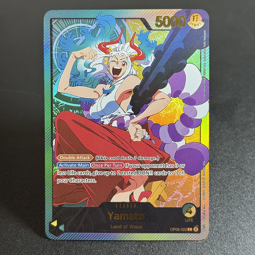 Anime OPCG Collection Game Cards Yamato Sugar Roronoa Zoro Marco Edward.Newgate Gecko Moria Color Flash Card Textured Child Gift