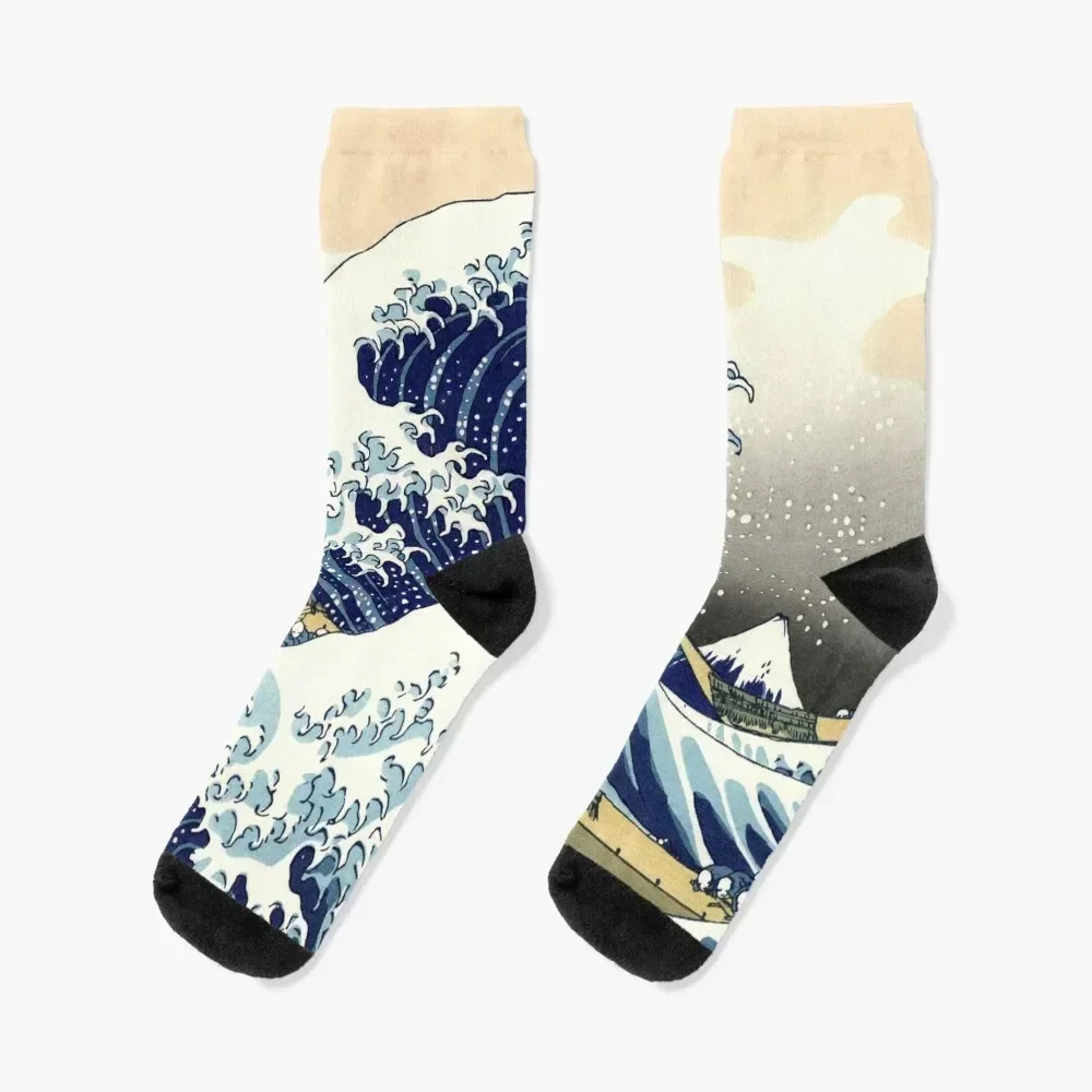 The Great Wave off Kanagawa - Hokusai Socks men cotton high quality Non-slip Argentina Socks For Women Men's