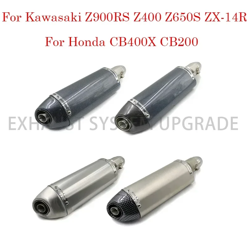 

51mm Motorcycle Accessories Stainless Steel Sport Motorcycle Exhaust Muffle 900RS Z400 Z650S ZX-14R for Honda CB400X CB200