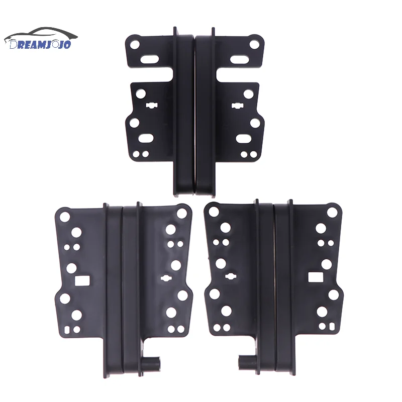 

1Pair Radio Brackets Double Stereo Panel Fascia Dash Mount Trim Side Kit Car Accessories