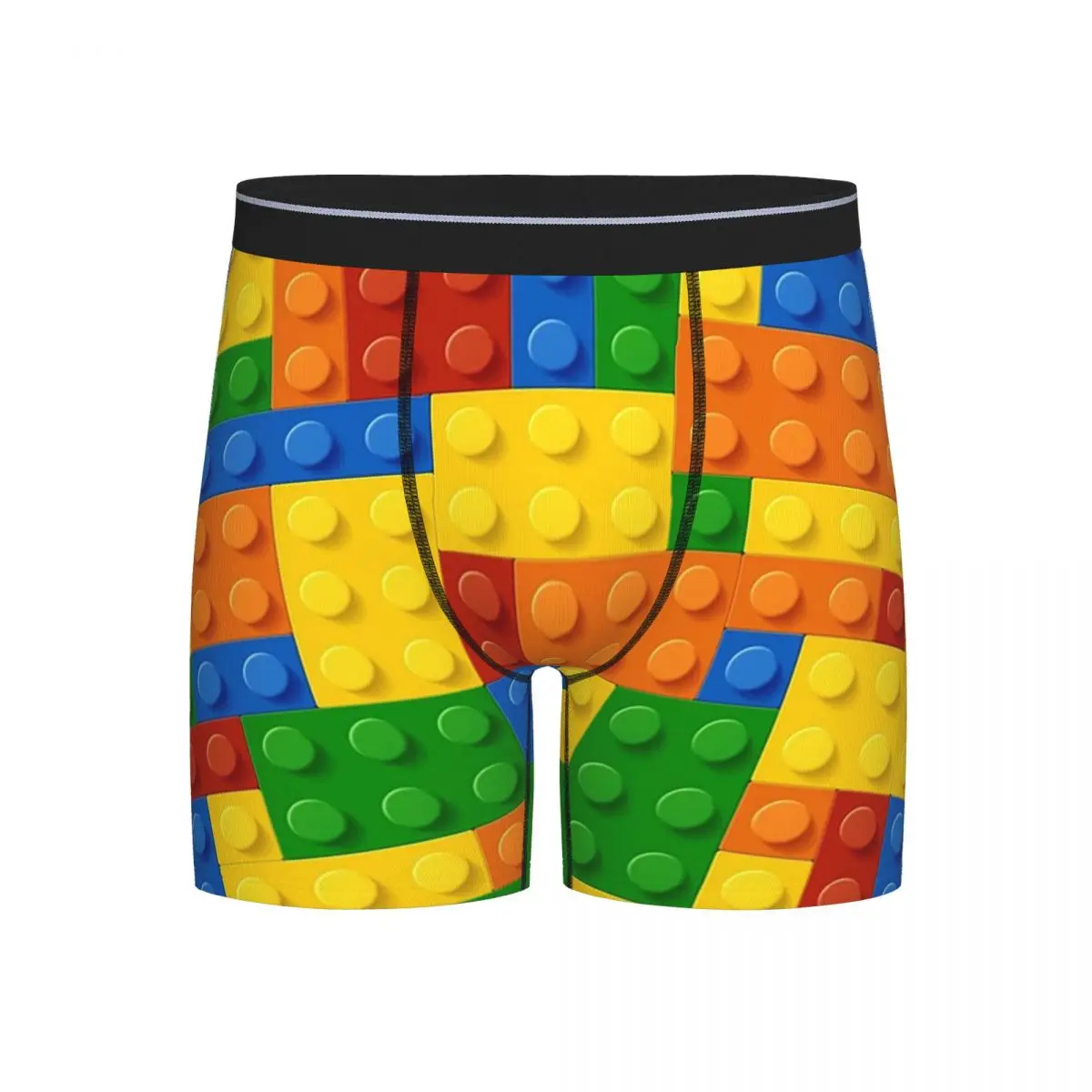 

Long Boxer Underpants Shorts Building Blocks Construction Brick Panties Men Comfortable Underwear for Homme Man Boyfriend Gifts