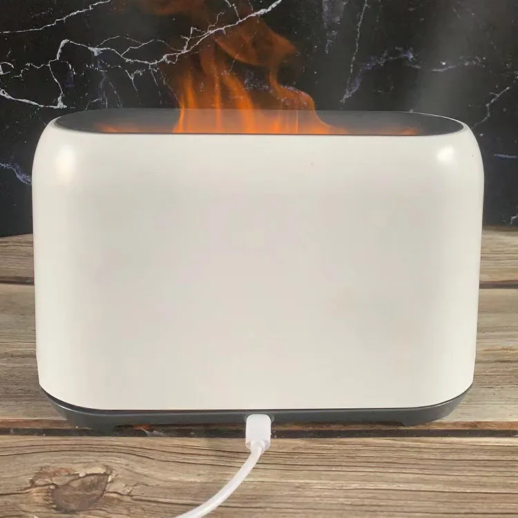 OEM لهب ناشر رائحة بالموجات فوق الصوتية كول ميست مصباح ليد الهواء المرطب النفط الروائح ضباب النار مع أضواء