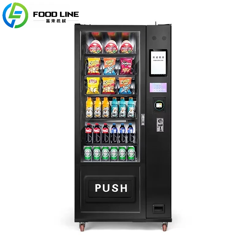 

Custom Good Combo Drinks and Snacks Vending Machine Small Touch Screen Display Refrigerator Coin Cashless Payment System SDK