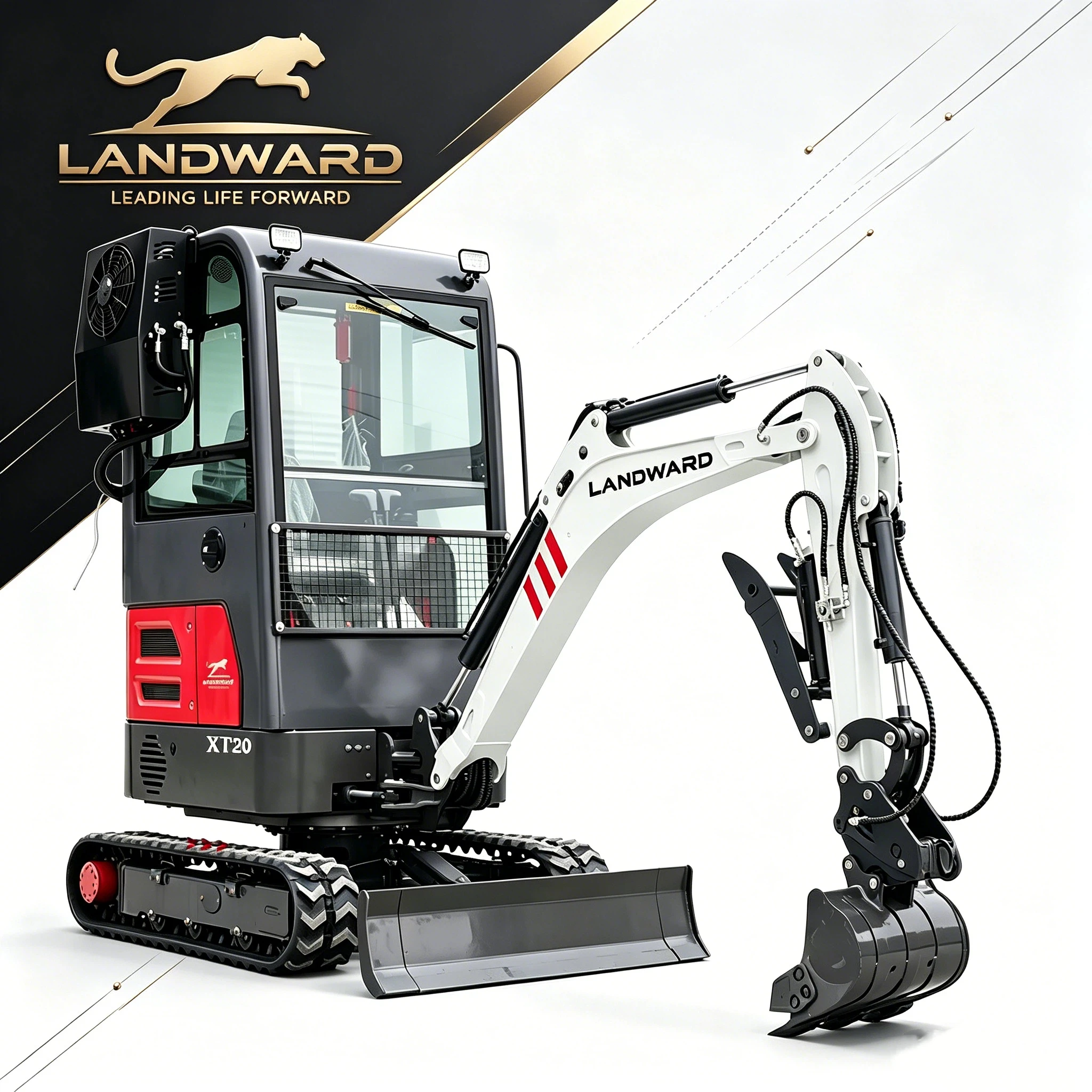 Mini-excavatrice diesel neuve personnalisée de 3,5 tonnes avec moteur Kubota EPA Euro 5, excavatrice sur chenilles pour ferme, 1,8 tonne, 2,5 tonnes