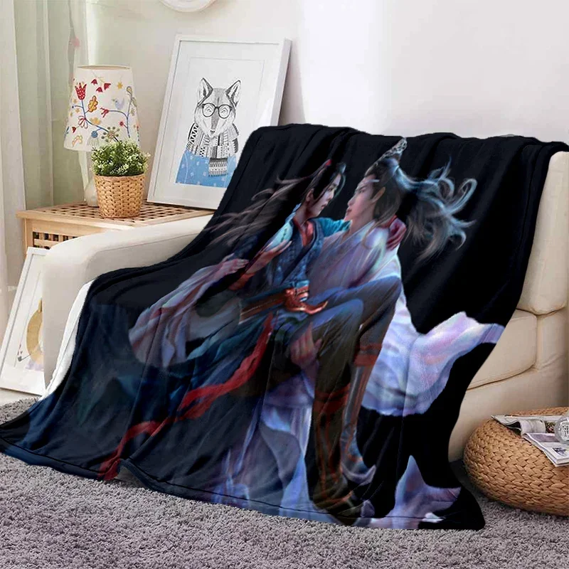 Petition Order Drama The Untamed xiao zhan wang yi bo Soft Throw Blanket Soft Cartoon Printed Bedspread Bedspread Sofa Gift