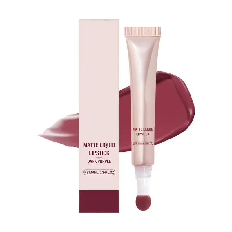 Rose Red Brown Stain Lip Lipstick Velvet Lip Color Liquid Lipstick Fluffy Velvet Soft Lip Glaze Smudge Proof Not Fade Lipstick