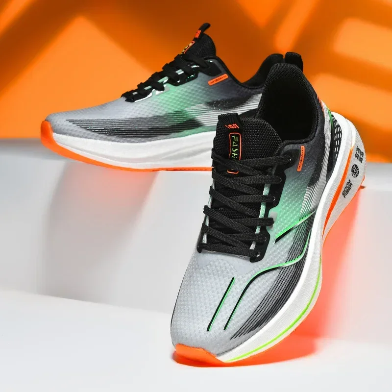 

2026 Running Shoes Men Flat Mesh Breathable Summer Fashion Non-slip Outdoor Athletic Shoes New Trendy Male Sneakers Big Size