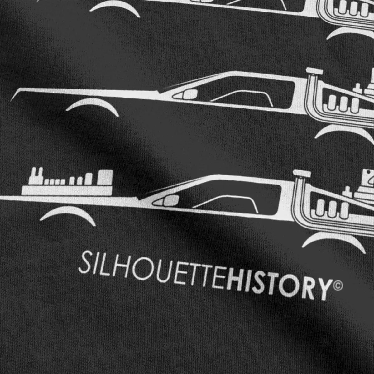 Time Machine Silhouettehistory Men T Shirts Back to the Future Humorous Tee Shirt Round Neck T-Shirt Pure Cotton Plus Size Tops