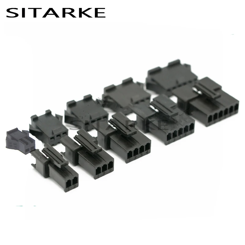 10Sets 2/3/4/5/6/7/8/9/10/11/12 Pin Pitch 2.54MM SM Female Male Wire Connector Plug Housing SM-2P SM-2R JST SM2.54