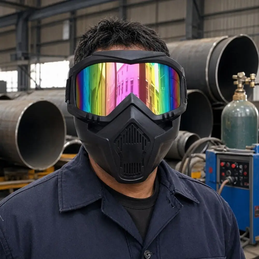 High-Definition Welding Helmet Large Viewing Area Split design Welding Mask Color Lens PP Material Welder Shield Welding
