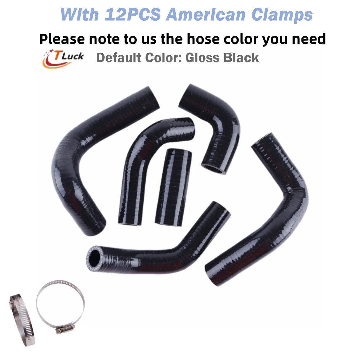 6PCS For Husqvarna TE TC 250 400 450 510 SMR 2002-2009 Silicone Radiator Water Coolant Tubes Hose Pipe Kit