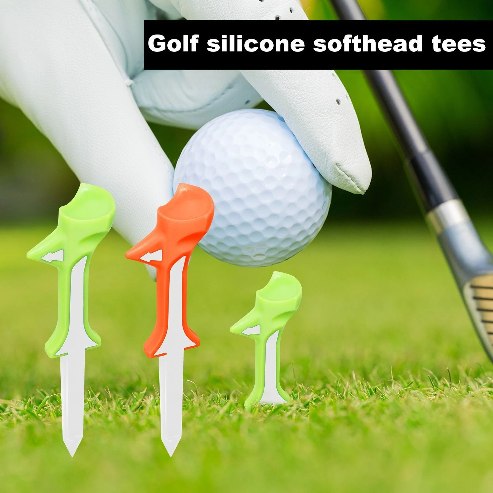 

12 шт., двухсекционная наклонная шпилька для мяча, шпилька для гольфа, спортивный кронштейн для мяча для гольфа на открытом воздухе, уникальная форма, креативный дизайн