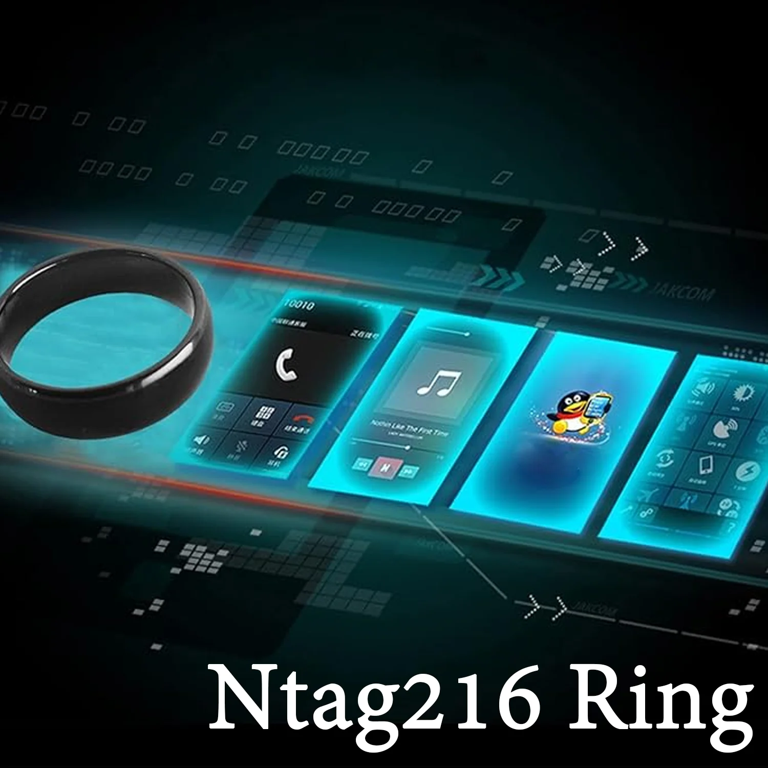 Ntag216 Rewritable Ring Rfid NFC ISO14443 888byte Changeable Token Ic 13.56mhz Amibo Tag Url Link Business Card Game Card