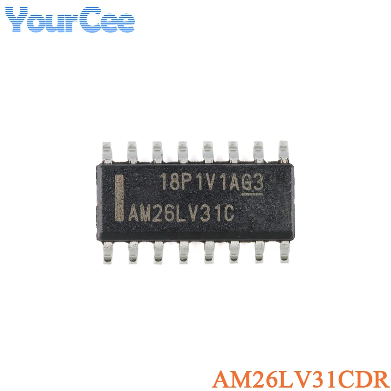 2Pcs AM26LV32CDR AM26LV32EIDR AM26LV32IDR AM26LV31CDR AM26LV31EIDR AM26LV32C SOIC-16 Quad Differential Line Receiver Drive Chip