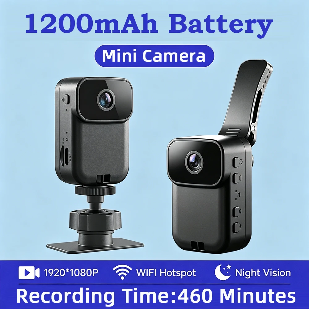MD39 HD Mini Portable Camera Outdoor Sports Action Cam Wearable Body Recorder with WiFi AP Hotspot Phone Connection