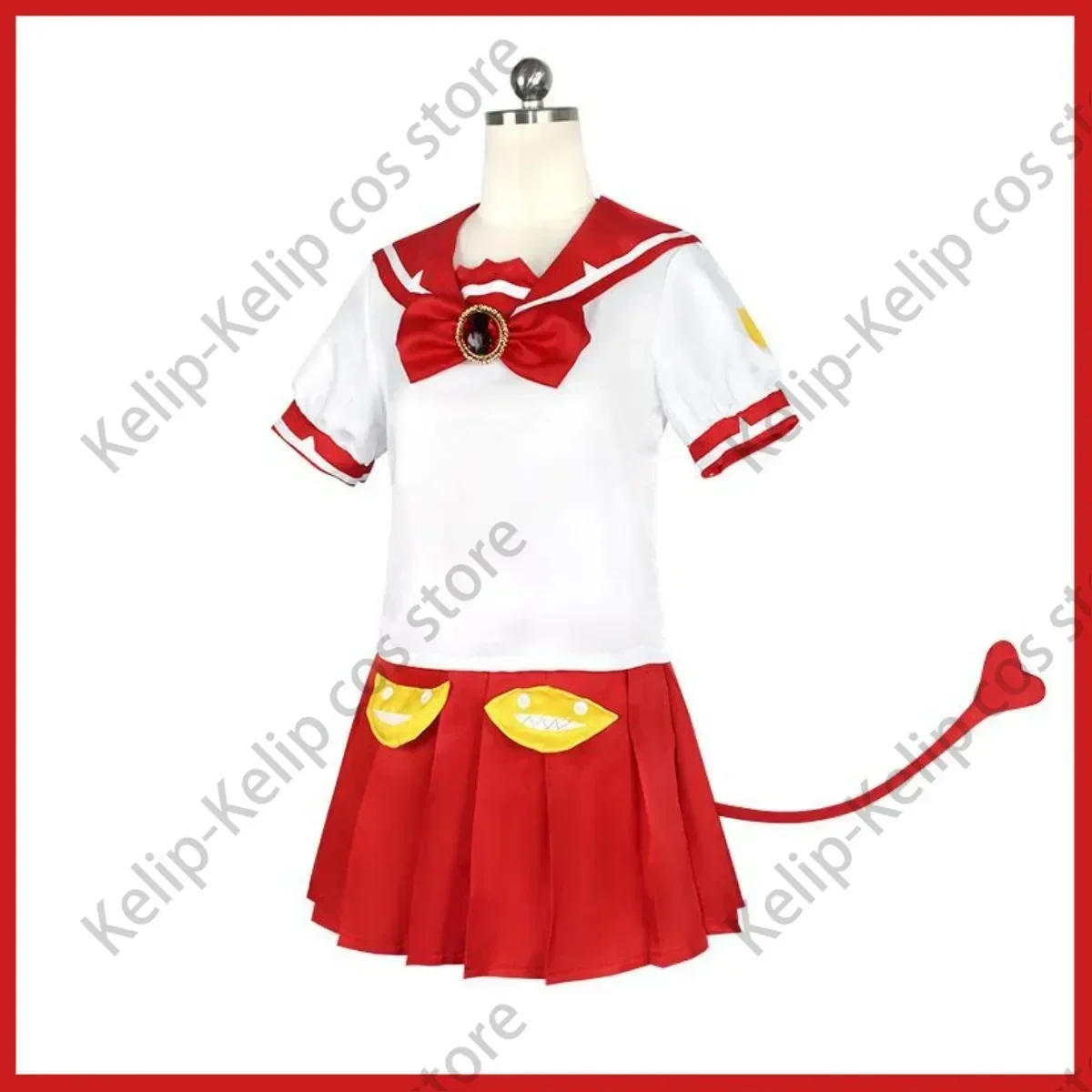 Anime Welcome To Demon School Iruma-Kun Valac Clara Cosplay Costume Wig Jk Uniform Shark Slippers Woman Sexy Sailor Party Suit