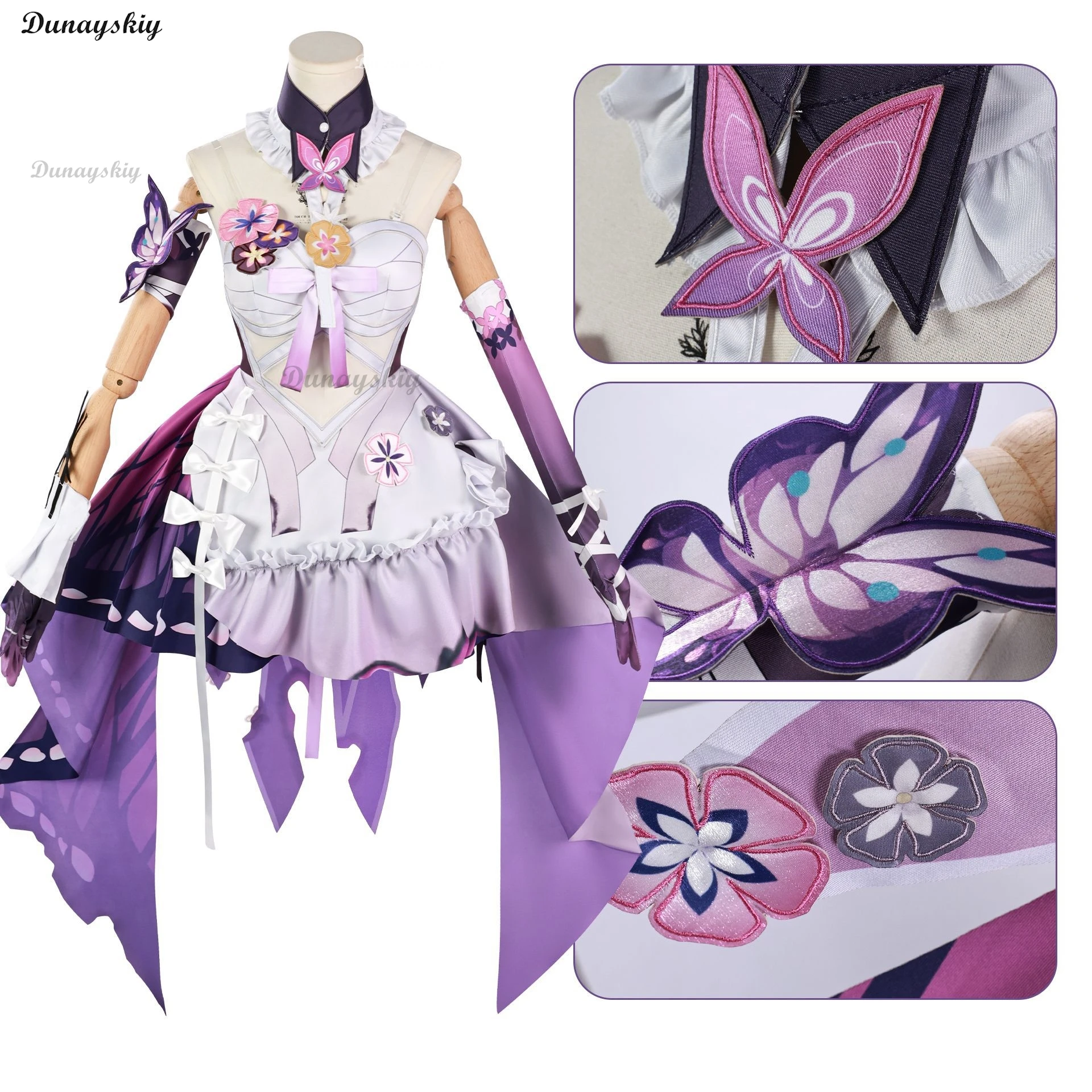 Castorice Cosplay Honkai Star Rail Costume Wig Game Servant of Death Dress Headwear Luminous Uniform Halloween Girls Women