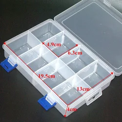 20cm 8/6/2 griglie organizzatore di plastica scatola di immagazzinaggio di perline regolabili custodia trasparente per gioielli orecchino accessori per ingranaggi contenitore