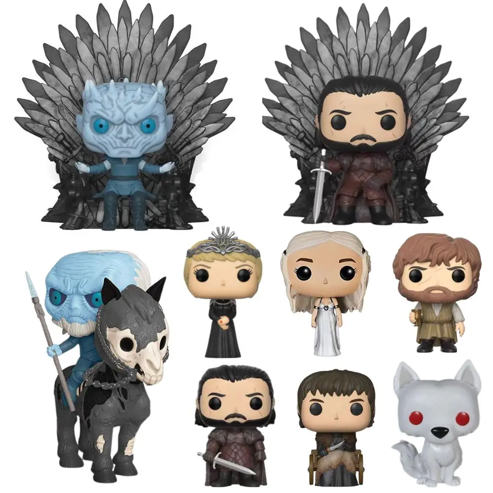 Movie Hot Game of Thrones  Daenerys  Night King  Jon Snow  Vinyl Throne Statue Action Figure  Model  Toys