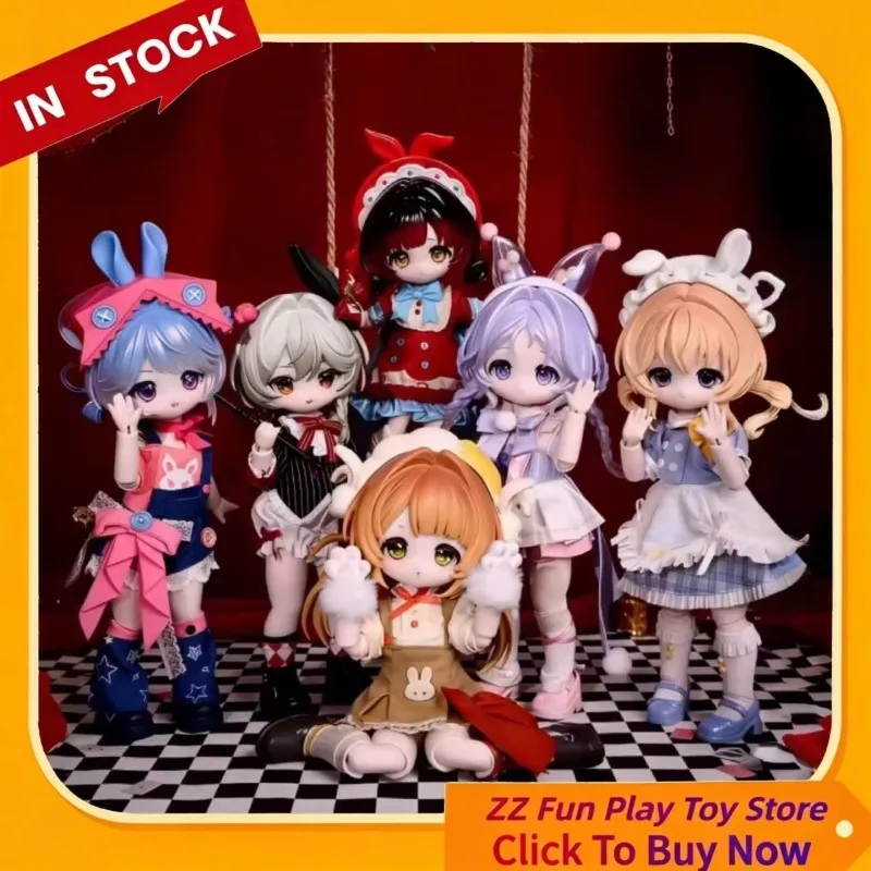 

COME4FREE Bangni Rabbit Dream Box Series Mini 1/6 Blind Box Kawaii Action Figure BJD Moveable Doll Puff Collection Model Gifts