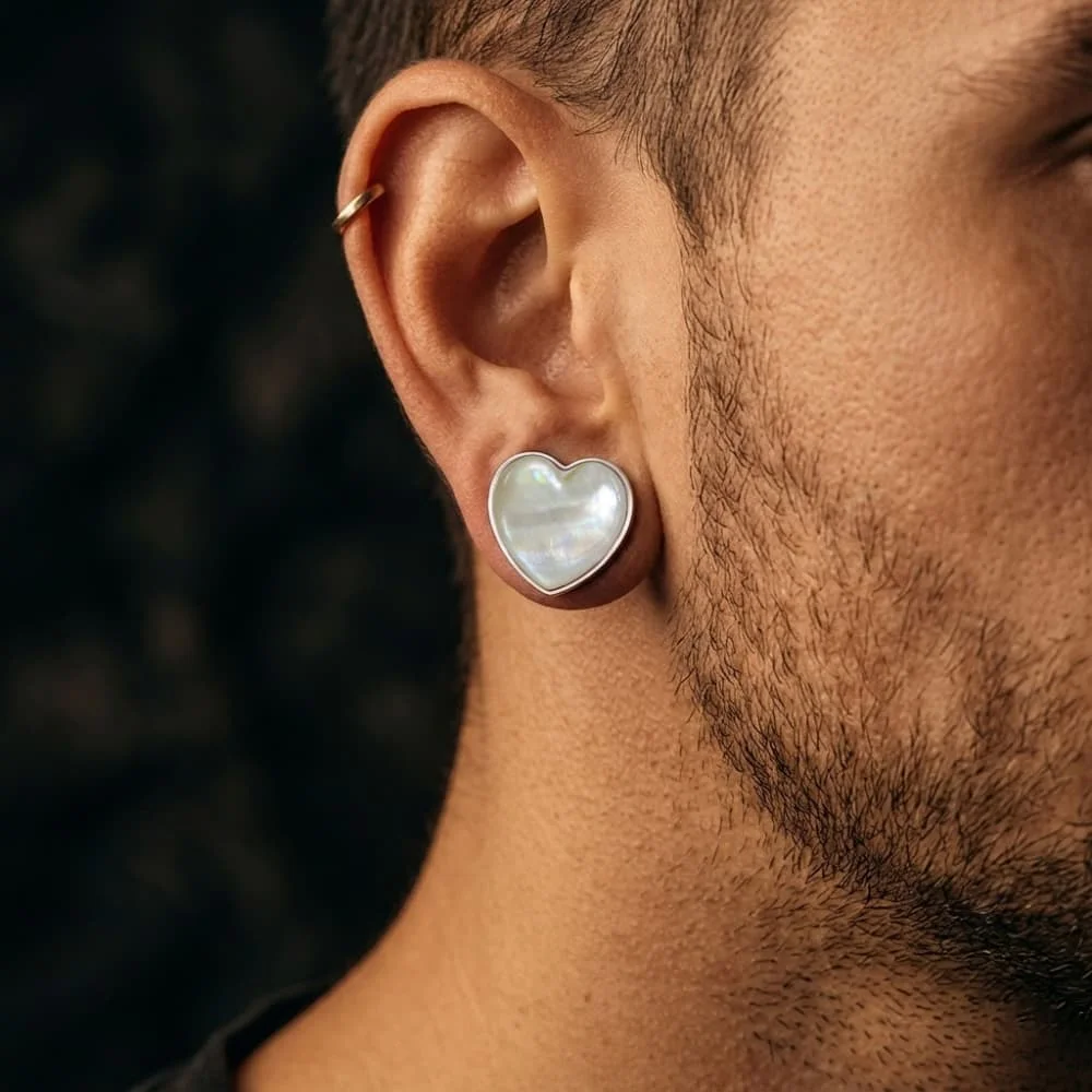 Casvort 2 sztuk moda serce muszla tunele do uszu zatyczki biżuteria do ciała eleganckie wskaźniki uszu Piercing Stretchin kobiety prezent Expander — zdjęcie 6
