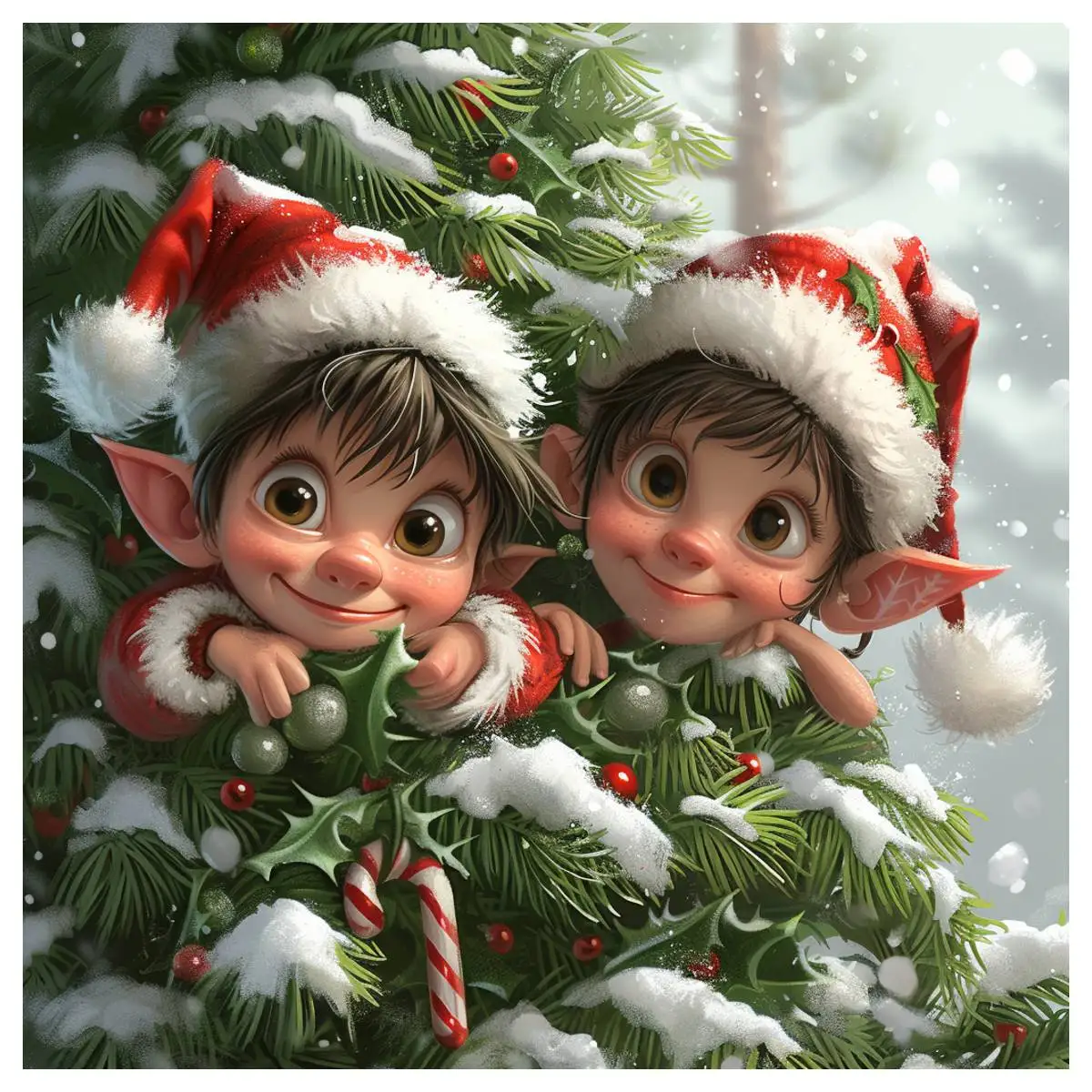 ThreadLux Counted Cross Stitch Kit 30x40cm/11.8x15.7in Easy-to-Follow Holiday Gift Family Decorative Cross-Stitching Set