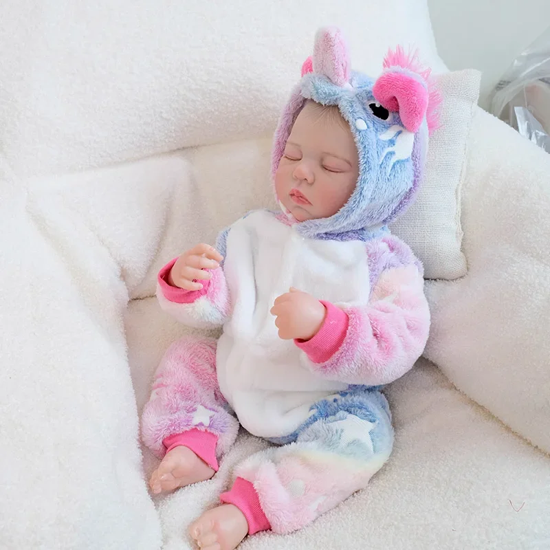 

Full Vinyl Body Charlotte Lifelike Reborn Baby Doll with Cuddly Baby Multiple Layers Painting 3D Skin Visbile Veins
