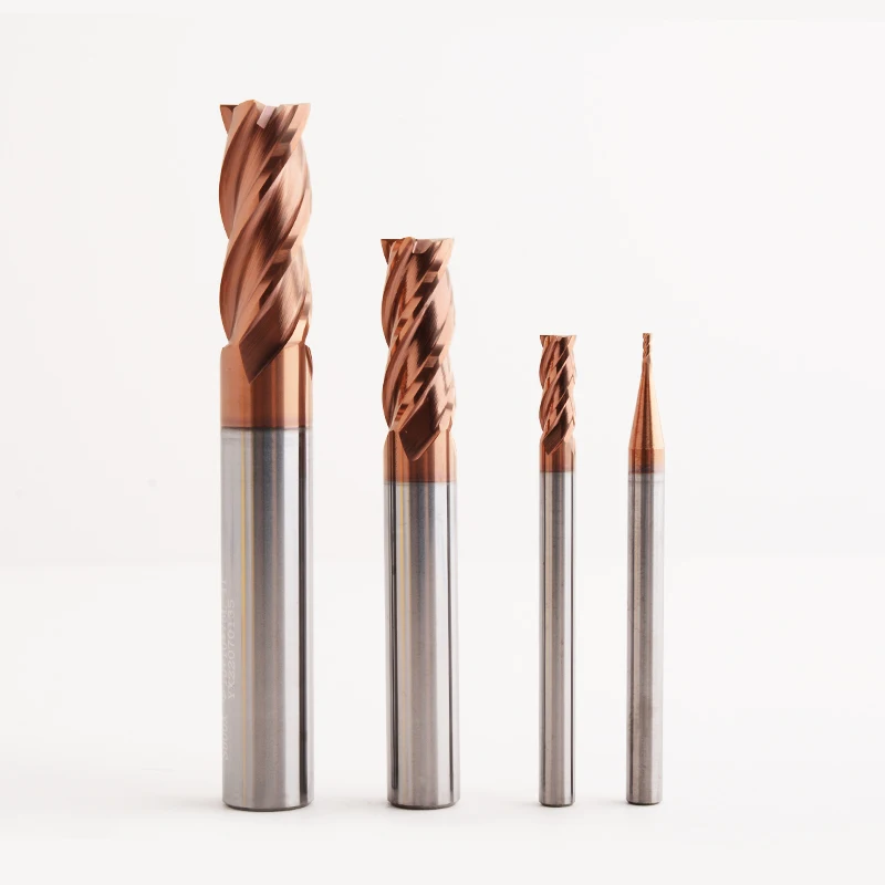 S500X SLONS สำหรับ60HRC เหล็ก Endmill 2 3 R0.2 R0.5 4 6Mm 8Mm 10Mm CNC Milling Cutter คาร์ไบด์รัศมีรัศมีดอกกัด