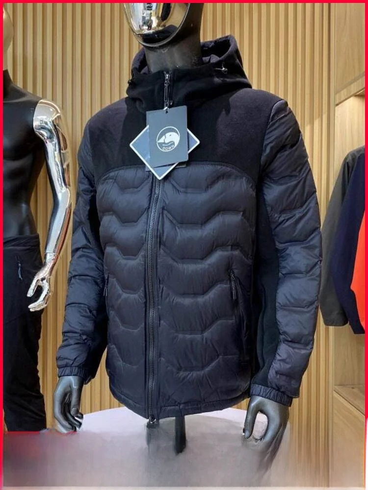

Men's Lightweight down Jaet Waterproof Breathable Warmth Zipper Design Nylon Fabric Hooded 3D Stereo Sle White Du down