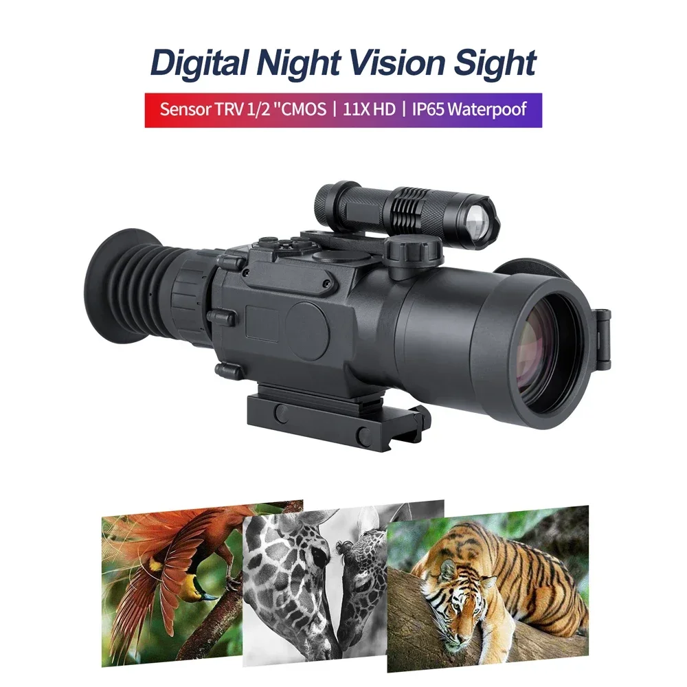 Night Vision Riflescope 11X Monocular Infrared Digital Sight φ50mm Night Vision Scope Hunting Monocular Digital Camera