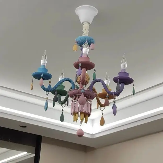 Creative Colorful Crystal Chandelier Girl's Bedroom, Children's Room, Princess's , Cartoon Candy LED Chandelier