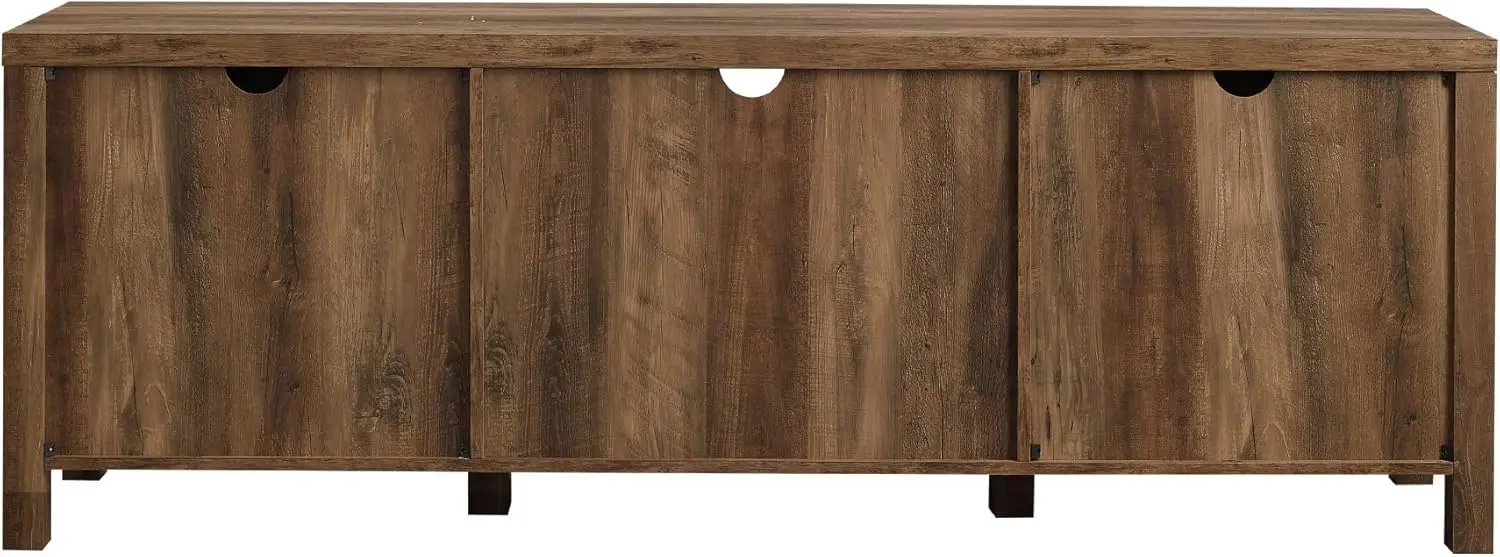 Georgetown Modern Farmhouse Double Barn Door TV Stand for TVs up to 80 Inches, 70 Inch, Rustic Oak, Without Fireplace