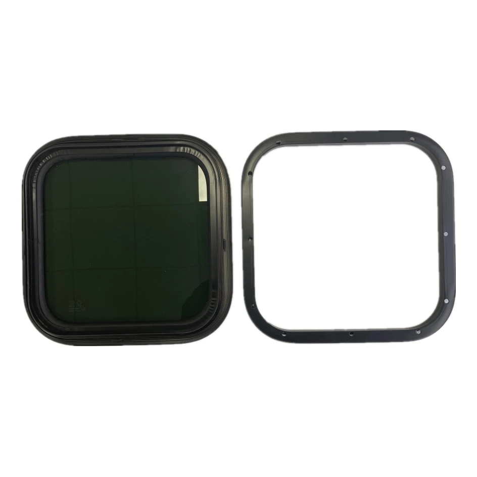 2025 E-mark/DOT Tempered glass, aluminum alloy window frame Fixed pleasure boat RV Caravan camper trailer window Custom Sizes