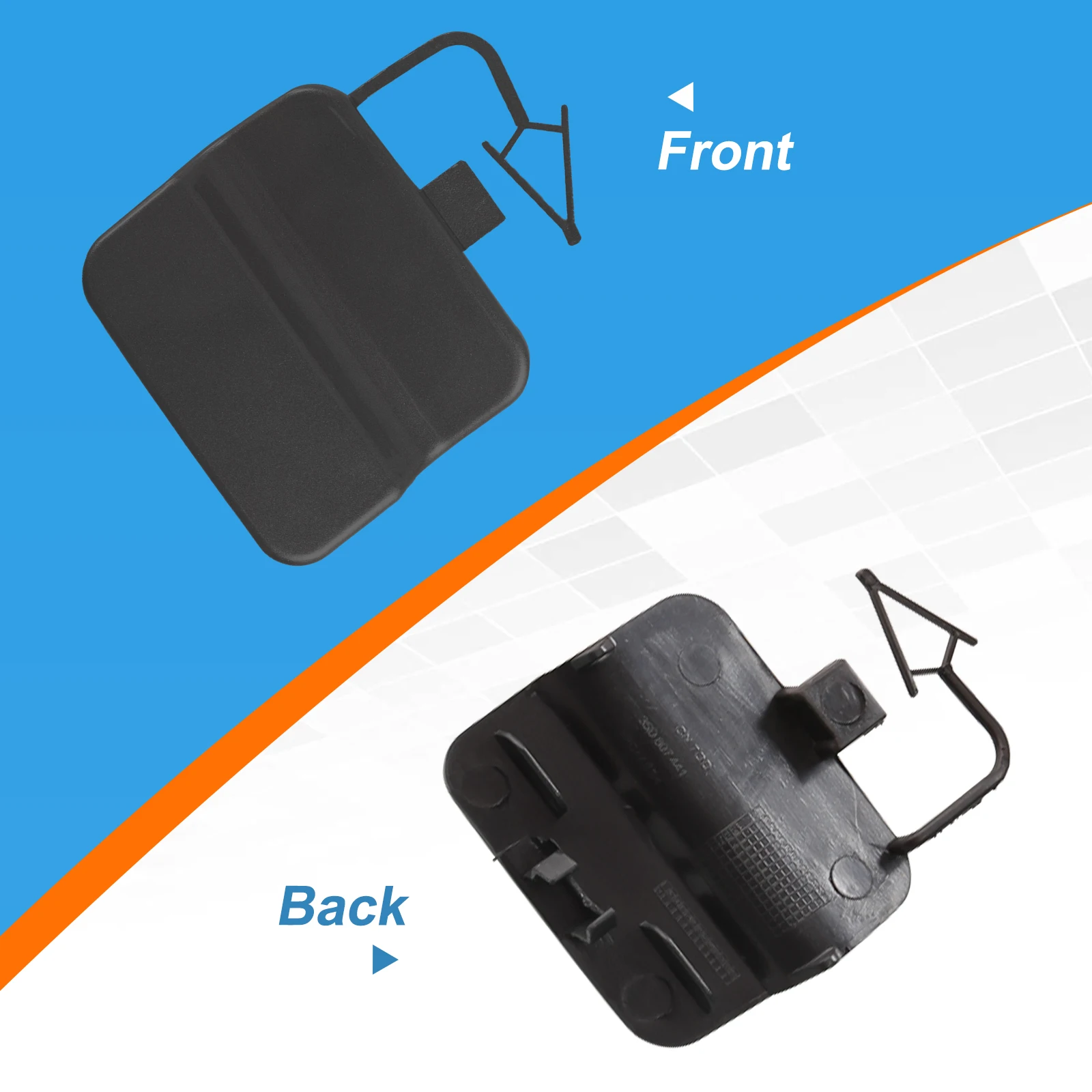 المصد الخلفي سحب هوك غطاء غطاء سحب العين لشركة فولكس فاجن باسات CC اكسسوارات 2013 2014 2015 2016 2017 3C8807441A 35D807441 #2