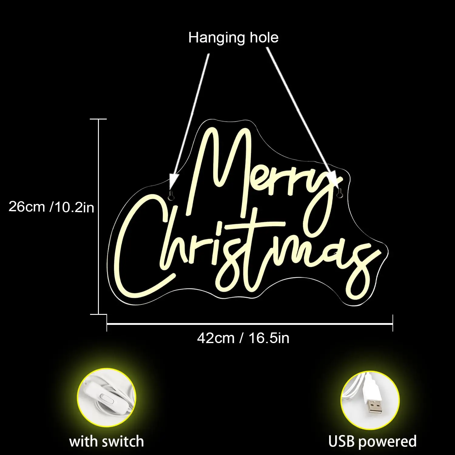Merry Christmas Neon Dimmable Signs For Wall Decor Lights Christmas Bar Man Cave Club Party Room Shop Bedroom Decoration Gifts