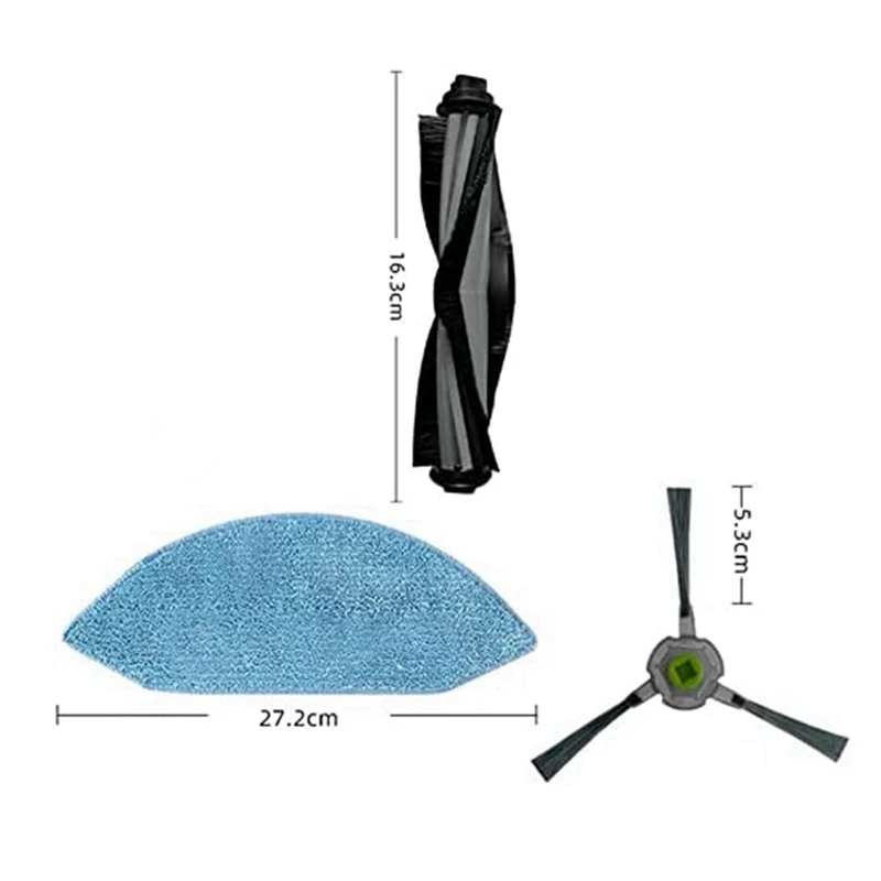 A85i-para ecovacs deebot ozmo u2/u2 pro/dgn22 robô aspirador de pó peças reposição acessórios principal escova lateral pano mop