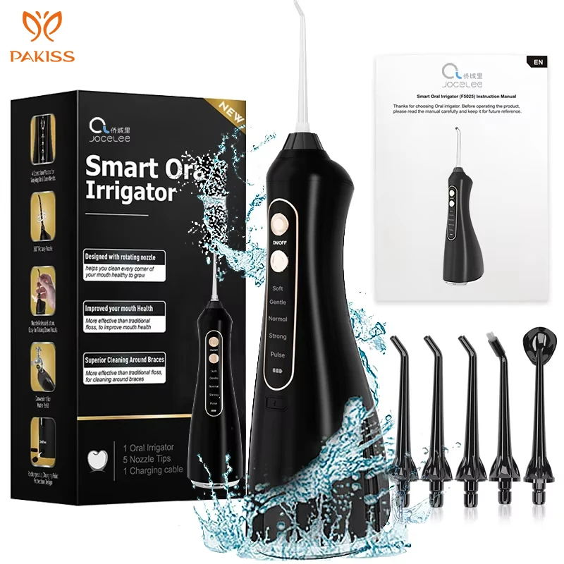 2Pieces Portable Cordless Tooth Floss Oral Rinse Machine Rechargeable USB Power Supply Waterproof New Upgrade