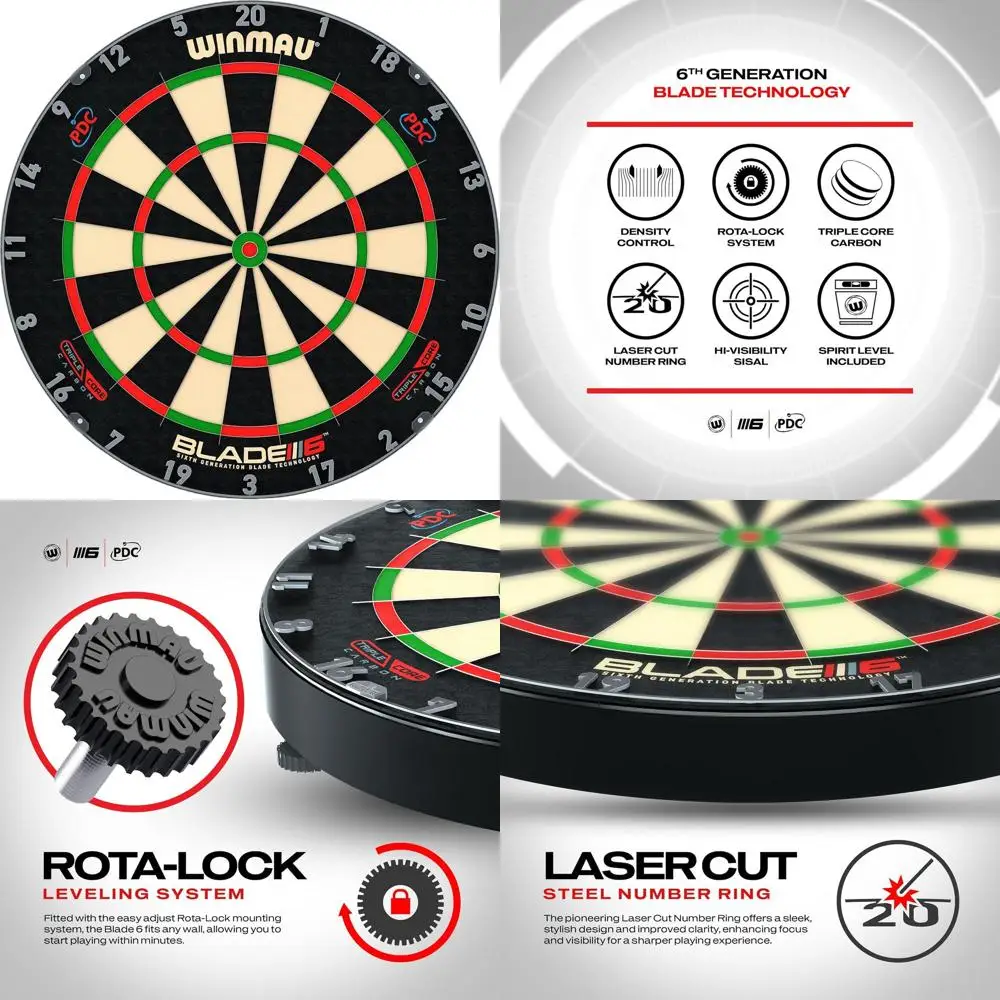 

Professional Triple Core Carbon PDC Dartboard | Blade 360 Tournament-Grade Dartboard for Enthusiasts