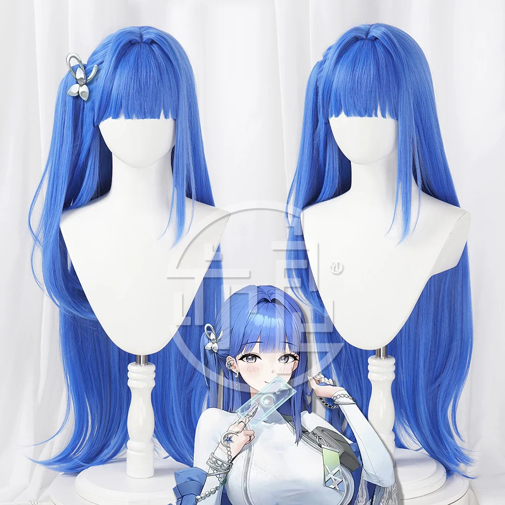 

Игра Nikke The Goddess of Victory Arcana, парик для косплея, длина 80 см, синий хвост, термостойкие синтетические волосы