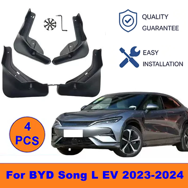 

4Pcs Mud Flaps For BYD Song L EV 2023-2024 - Splash Guards Front&Rear Wheel Fender Mudguards Car Exterior Protection Accessories