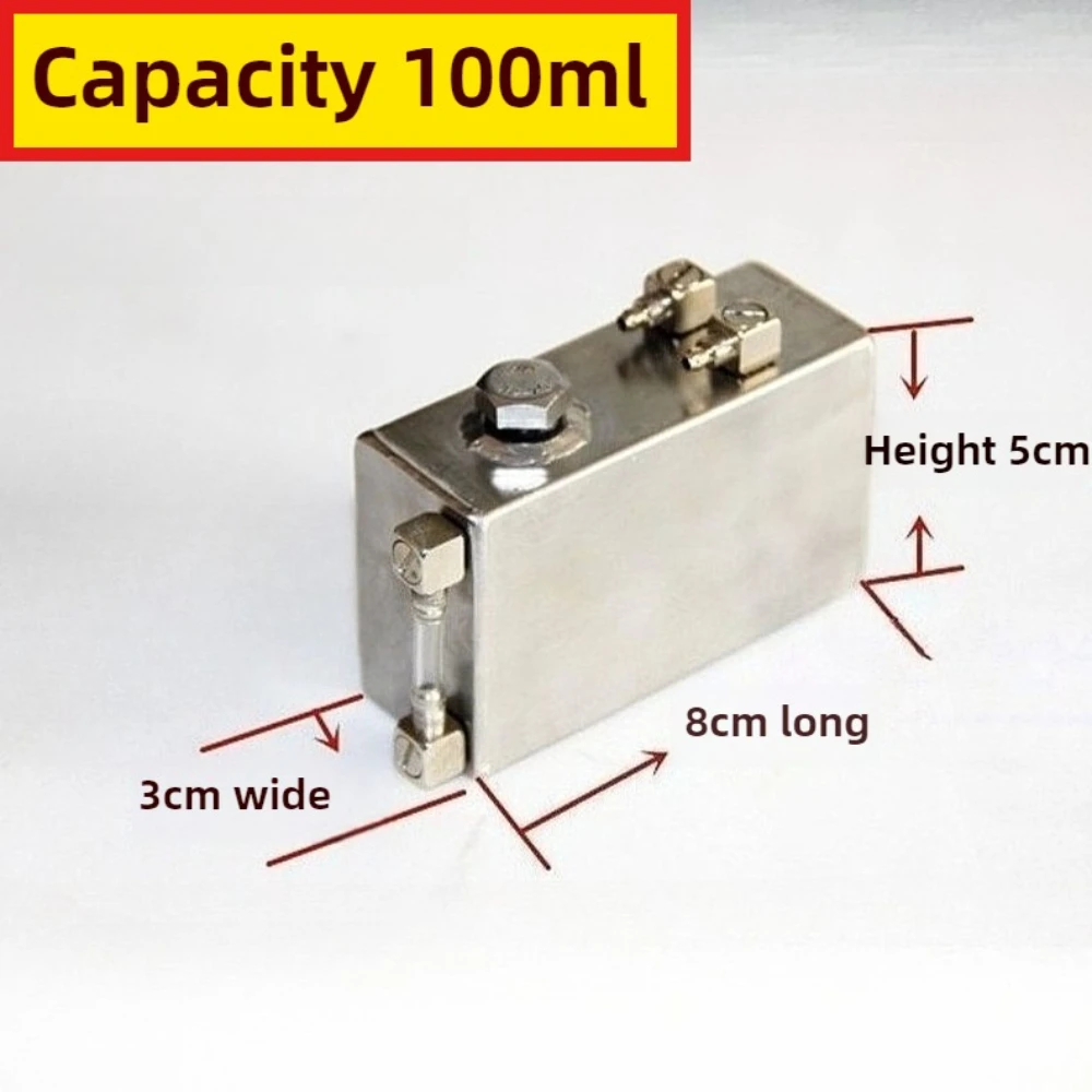

Methanol Engine Oil Tank DIY Model Metal Mini Oil Tank 100ml Oil Can Car Model Boat Model Engine Water Tank Accessories
