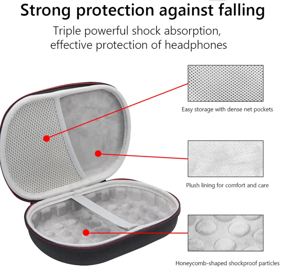 Headphones Storage Box Case for JBL TUNE 700BT 710BT 750BTNC 760NC 770NC Headphones Case Carrying Pouch Box for Live 500BT