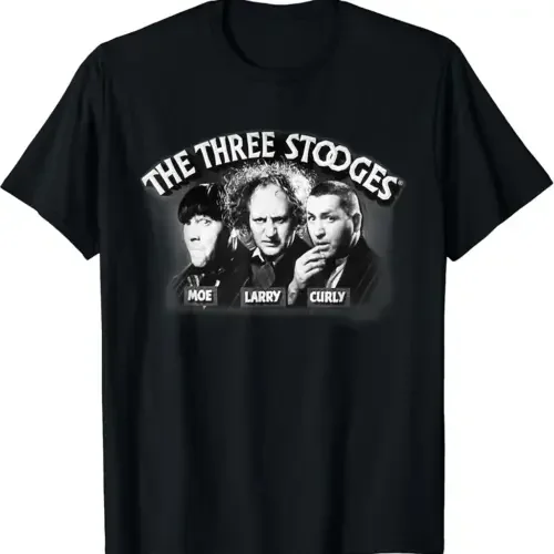 VTG The Three Stooges poster T-shirt black Unisex long or short sleeves