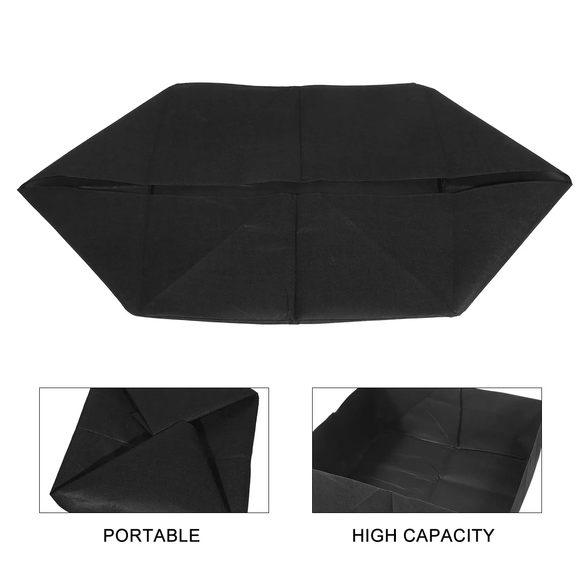 

Planting Bag Nonwoven Felt Thickened Breathable Growing Container 90x90x40cm Black for Balcony Garden Farm Vegetable Flower