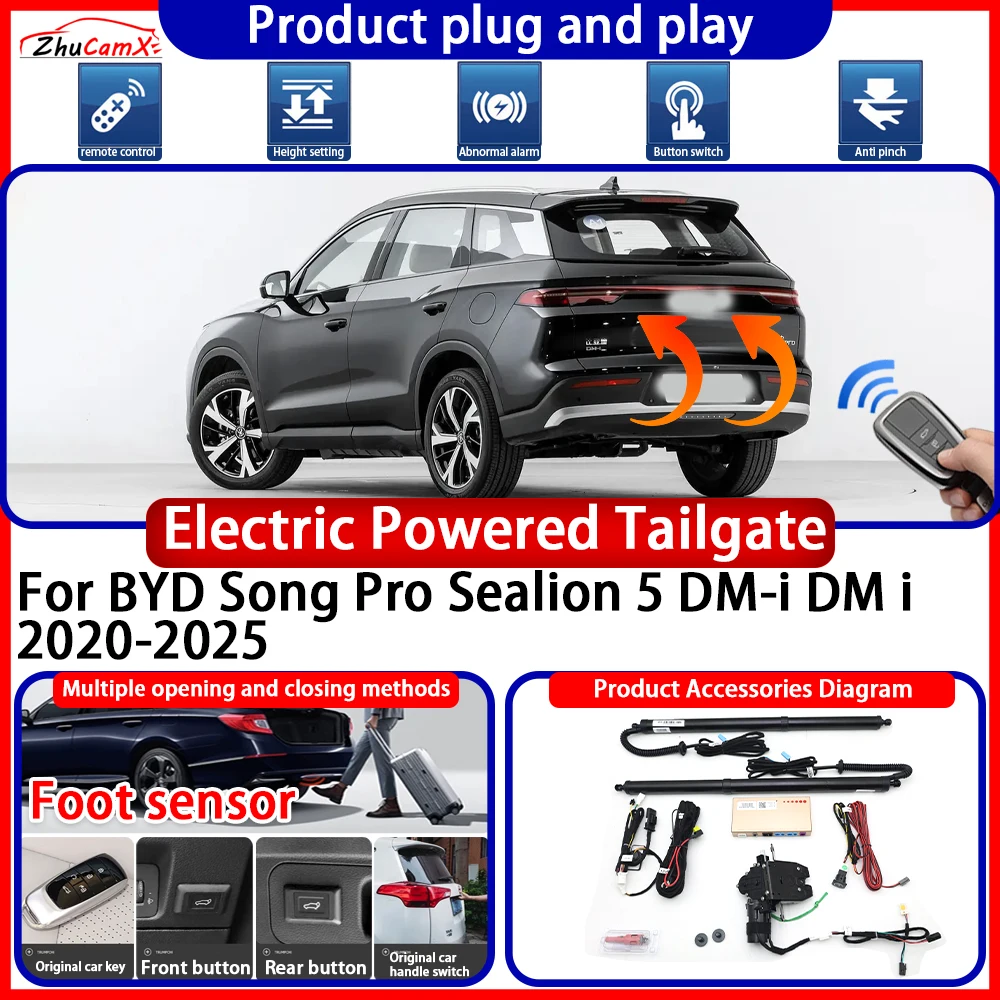 Electric OEM Powered Tailgate for BYD Song Pro Sealion 5 DM-i DM i 2020-2025 Anti Pinch Smart Intelligent Control Gate Lift Kit